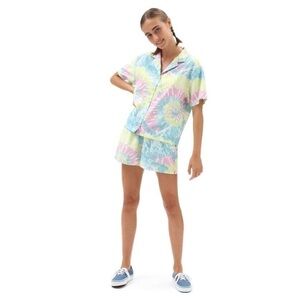 Vans Women’s Spiralling Woven Resort‎ Shirt in Orchid Size Small